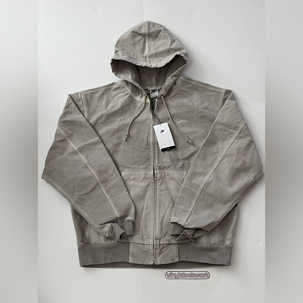 Nike Life Full-Zip Unlined Jacket Garment Dyed Hemp Mens Medium M FZ6575-014